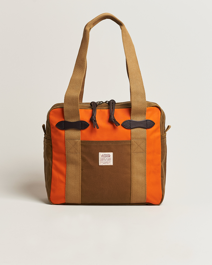 Homme | Filson Tin Cloth Tote Bag Dark Tan/Flame | Filson | Tin Cloth Tote Bag Dark Tan/Flame