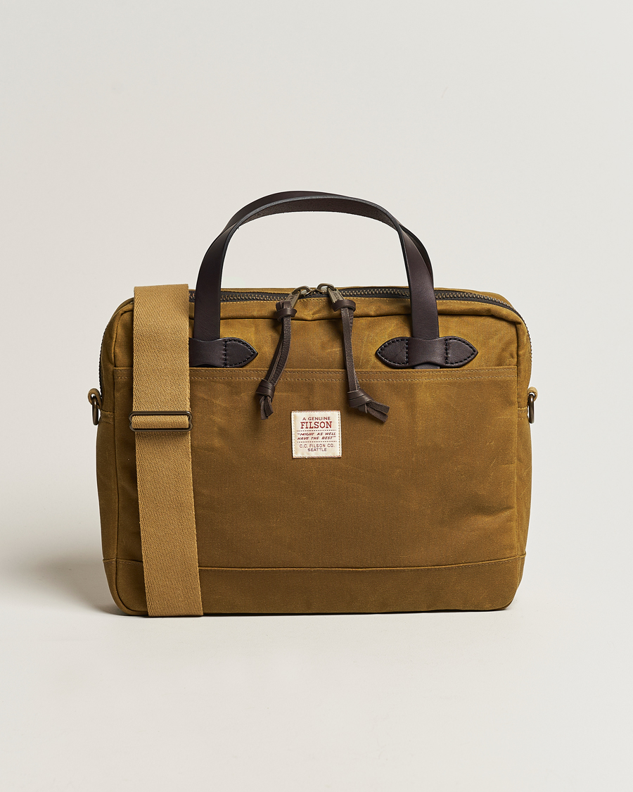 Homme | Sacs | Filson | Tin Cloth Compact Briefcase Dark Tan