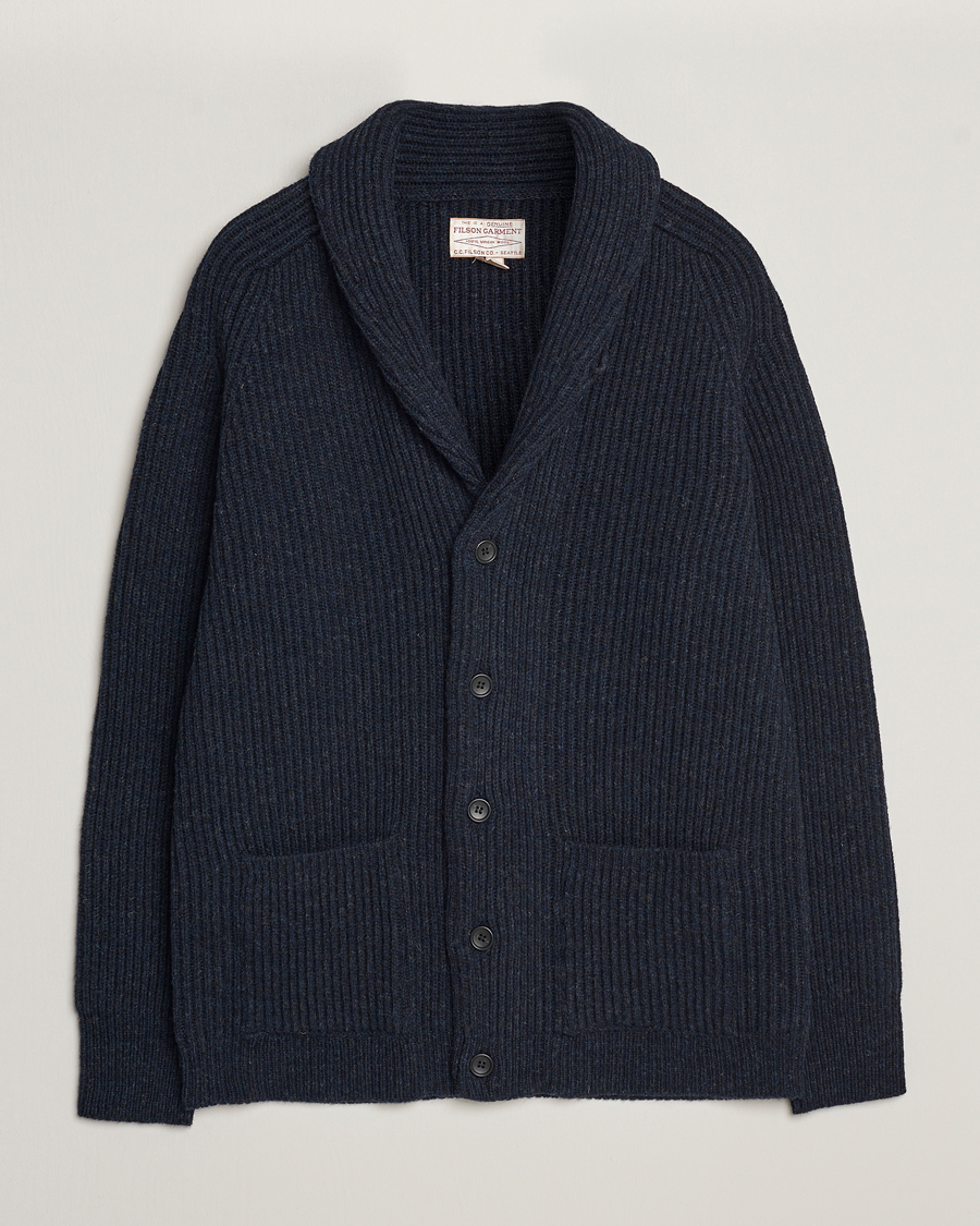 Homme | Pulls Et Tricots | Filson | Bristol Wool Cardigan Dark Navy Heather
