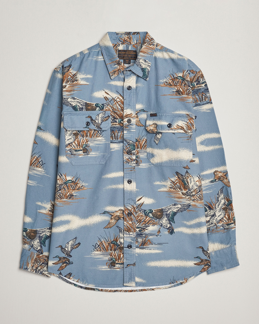 Homme | Chemises | Filson | Field Flannel Shirt Marsh Scenic/Blue