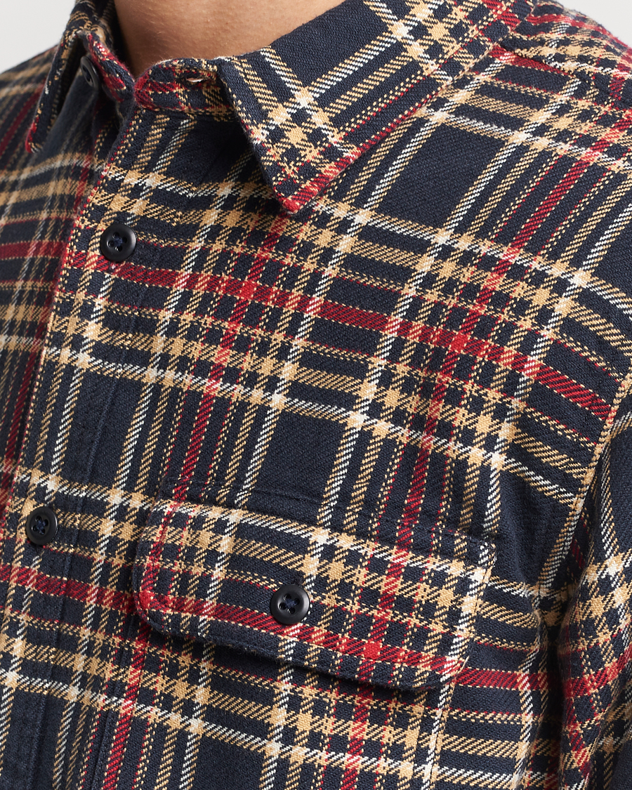 Homme | Chemises | Filson | Vintage Flannel Work Shirt Navy/Ivory Red