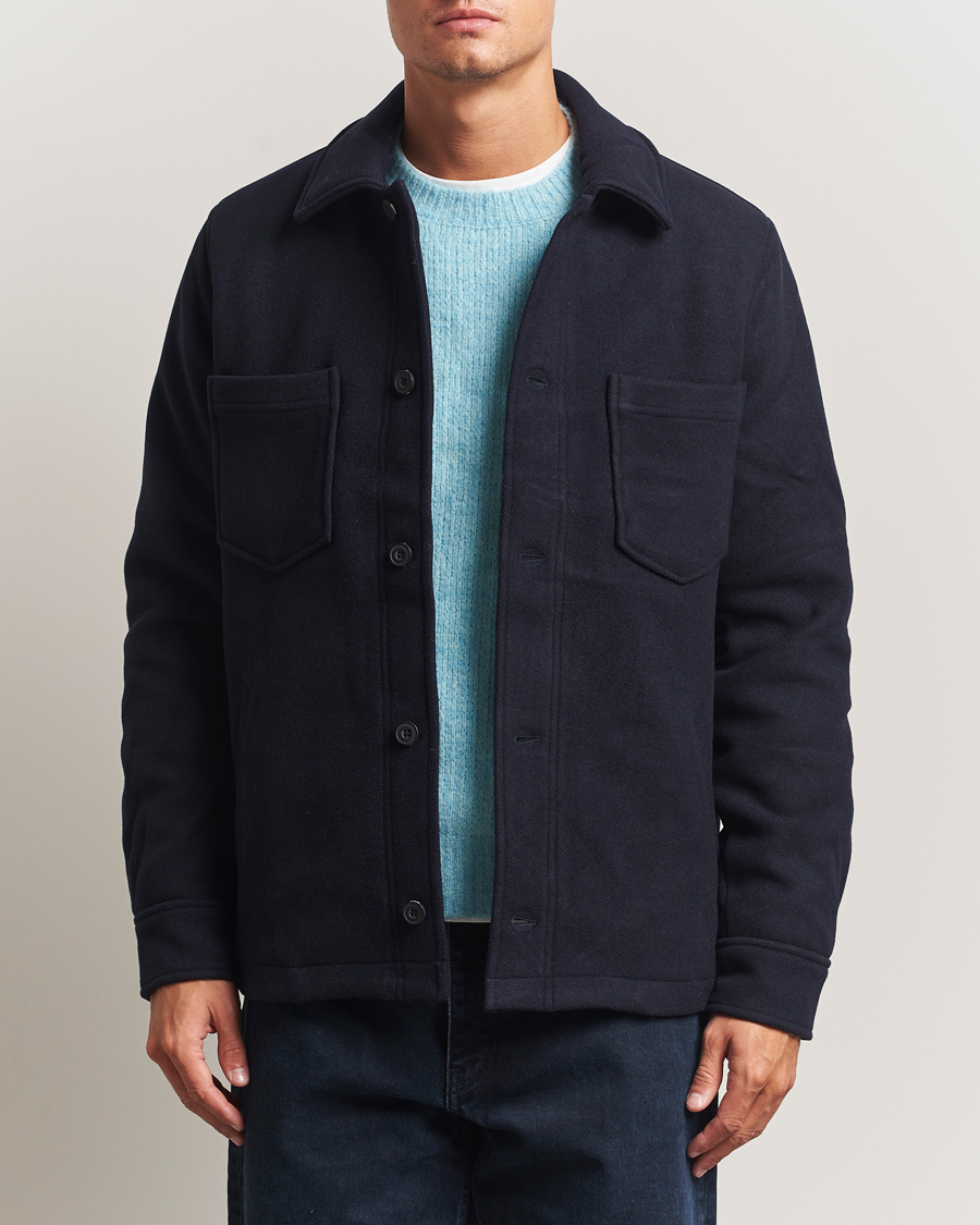 Homme | Manteaux Et Vestes | Samsøe Samsøe | Pally Padded Shirt Jacket Salute Navy