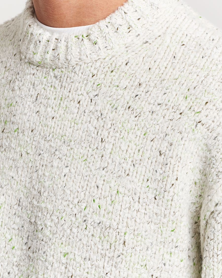 Homme | Pulls Et Tricots | Samsøe Samsøe | Samsøe & Samsøe Max Heavy Knitted Crew Neck White Neps