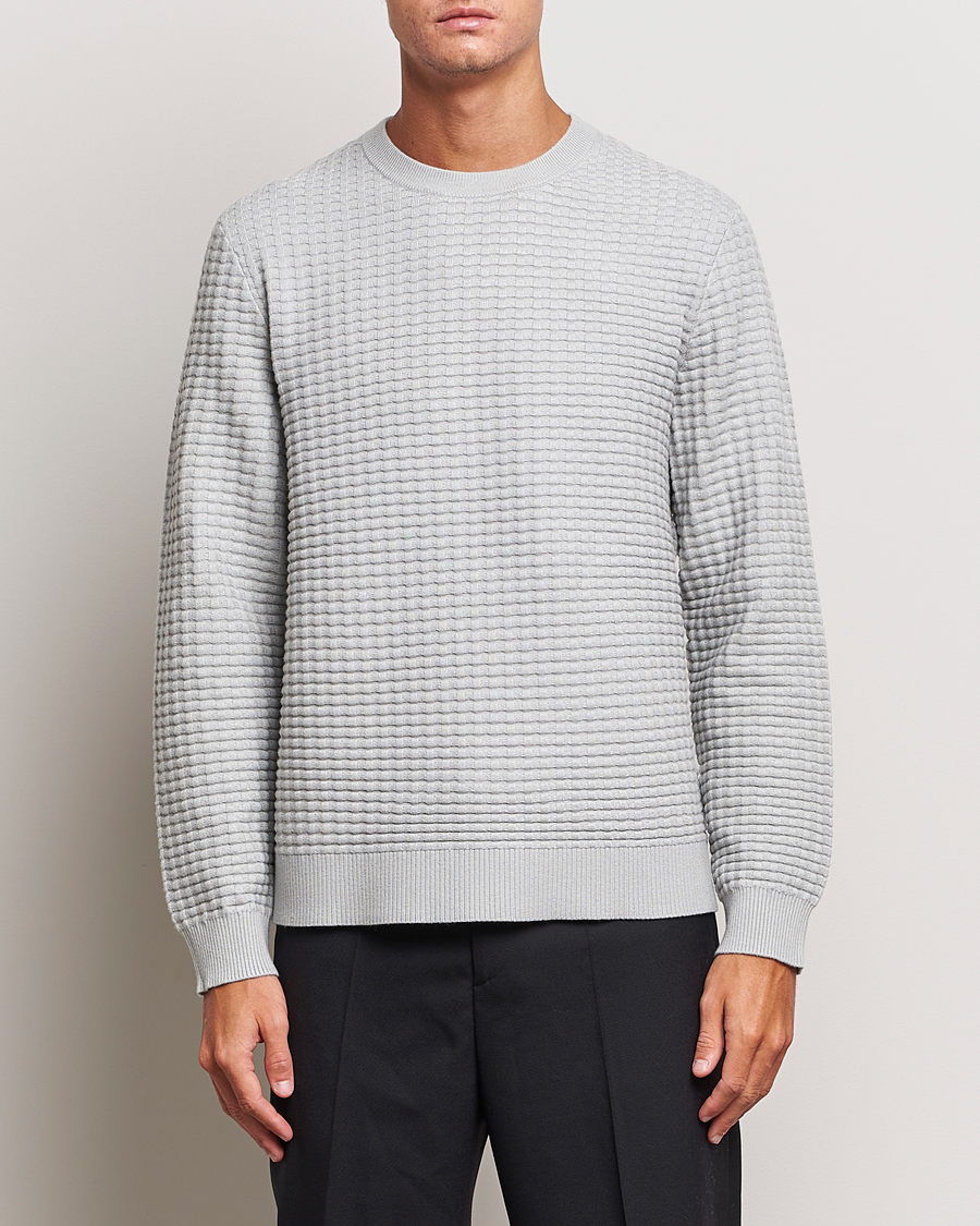 Homme | Pulls Et Tricots | Samsøe Samsøe | Samsøe & Samsøe Jules Waffle Knitted Crew Neck High Rise Grey