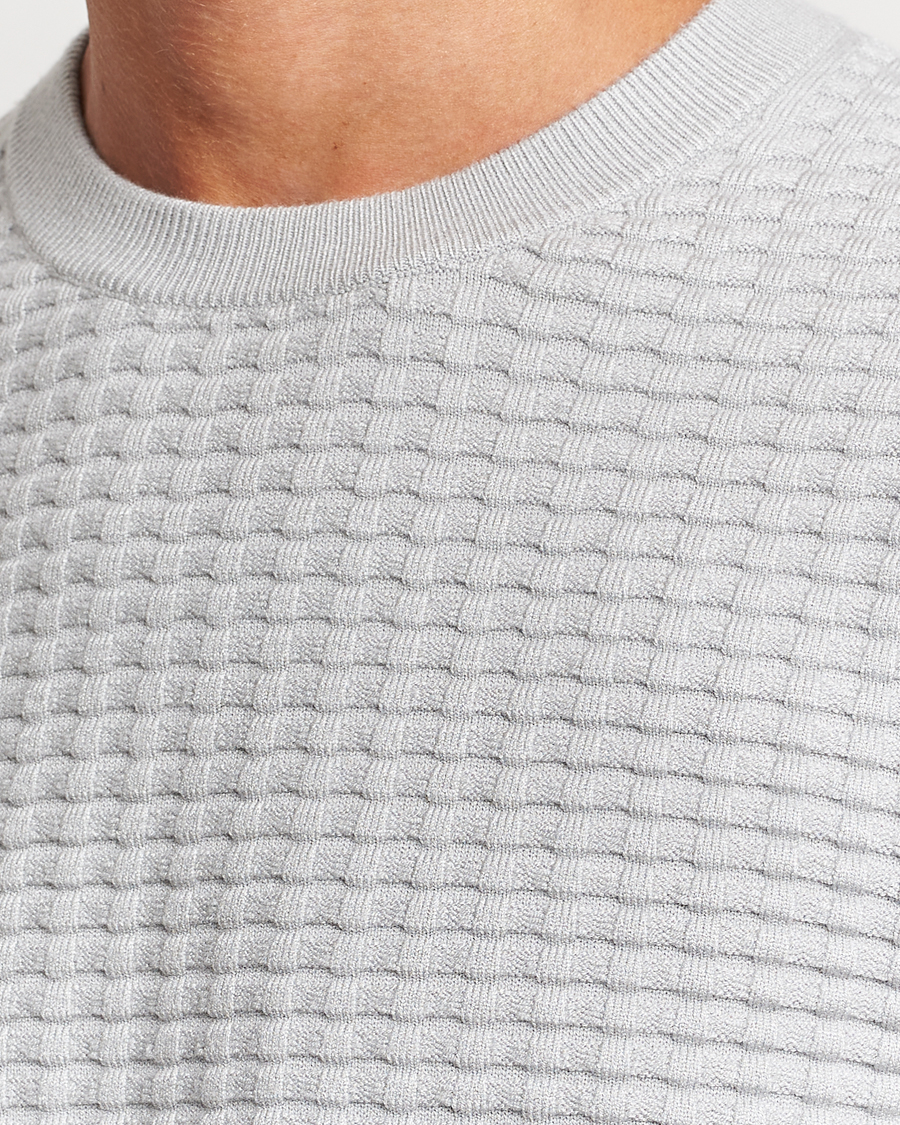 Homme | Pulls Et Tricots | Samsøe Samsøe | Samsøe & Samsøe Jules Waffle Knitted Crew Neck High Rise Grey