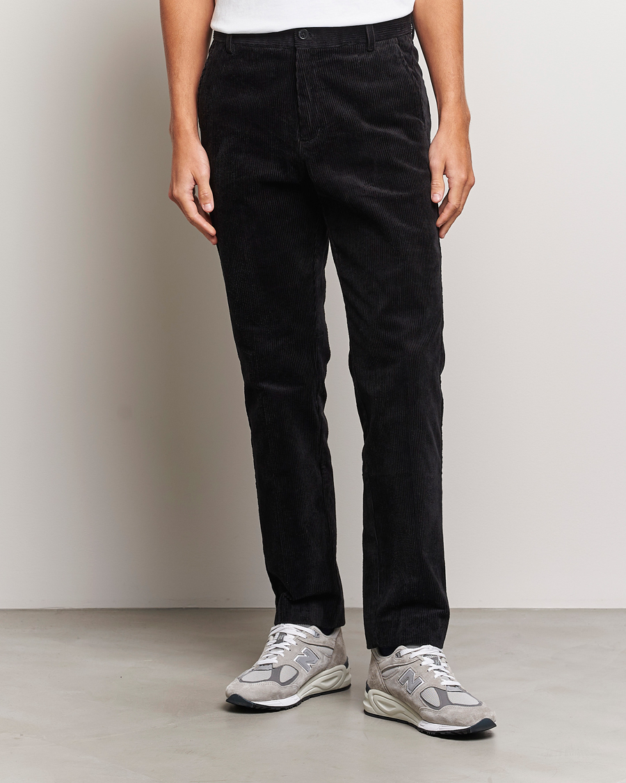 Heren | Broeken | Samsøe Samsøe | Samsøe & Samsøe Felix Corduroy Trousers Black