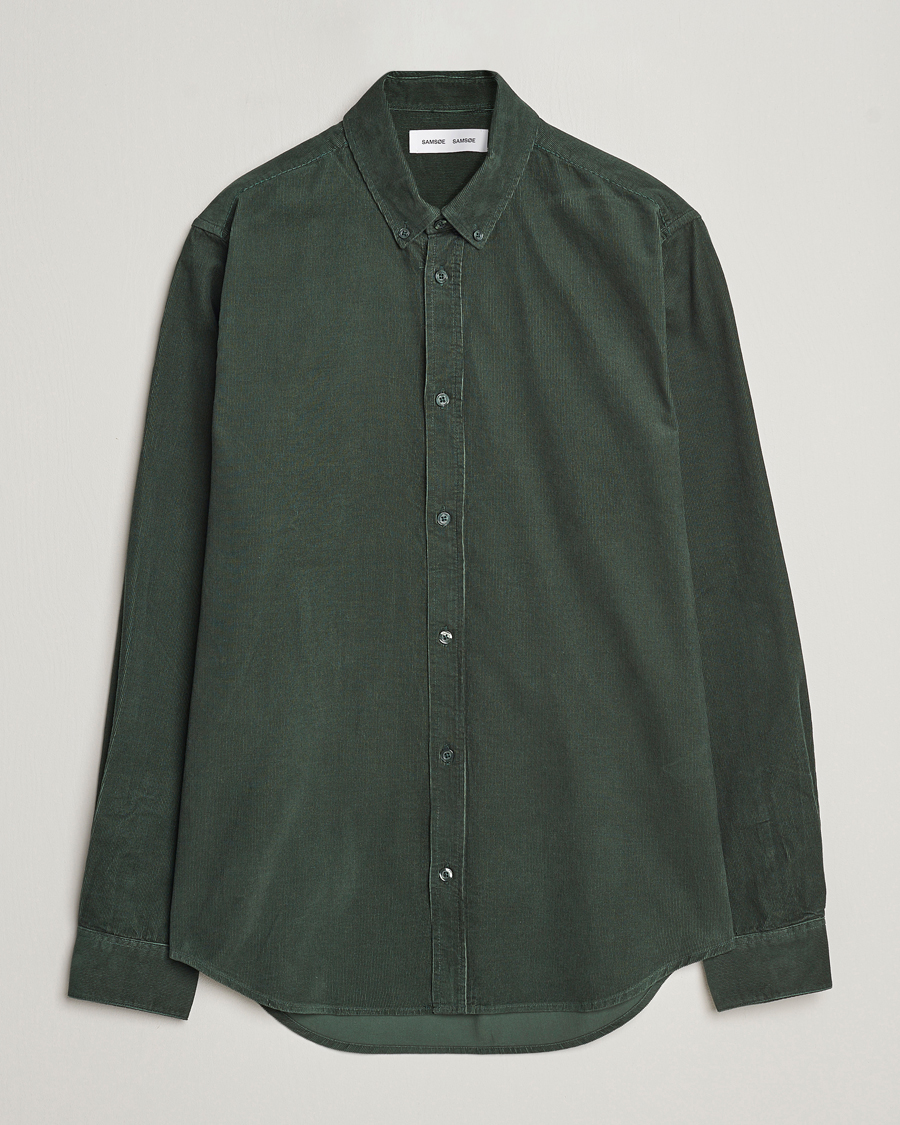 Homme | Chemises | Samsøe Samsøe | Samsøe & Samsøe Liam Baby Cord Shirt Garden Topiary