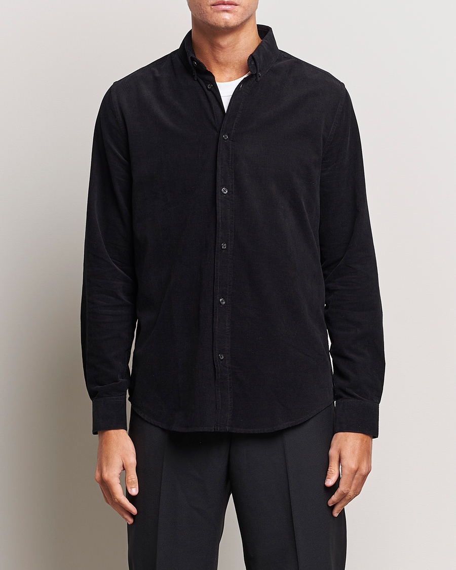 Homme | Chemises | Samsøe Samsøe | Samsøe & Samsøe Liam Baby Cord Shirt Black