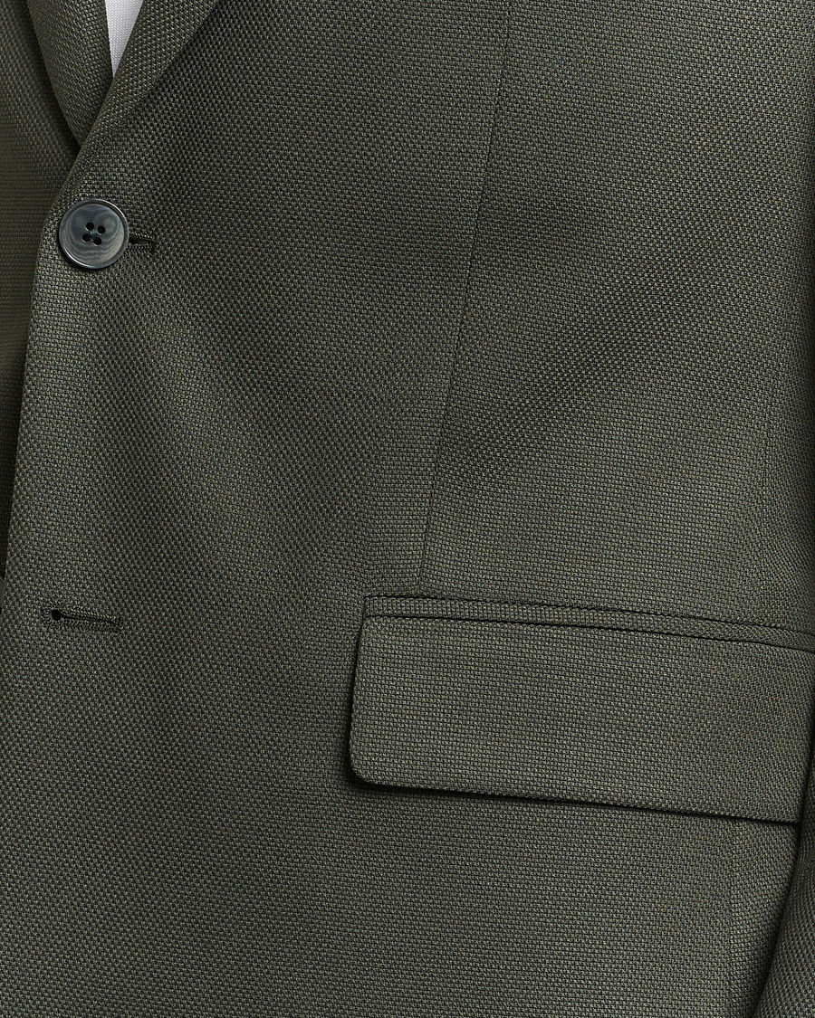 Homme | Blazers | J.Lindeberg | Hopper Active Hopsack Blazer Forest Green