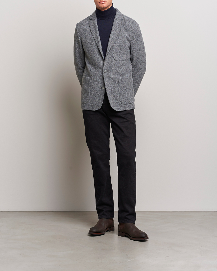 Homme | Blazers | J.Lindeberg | Carlton Wool Cardigan Blazer Mid Grey Mel