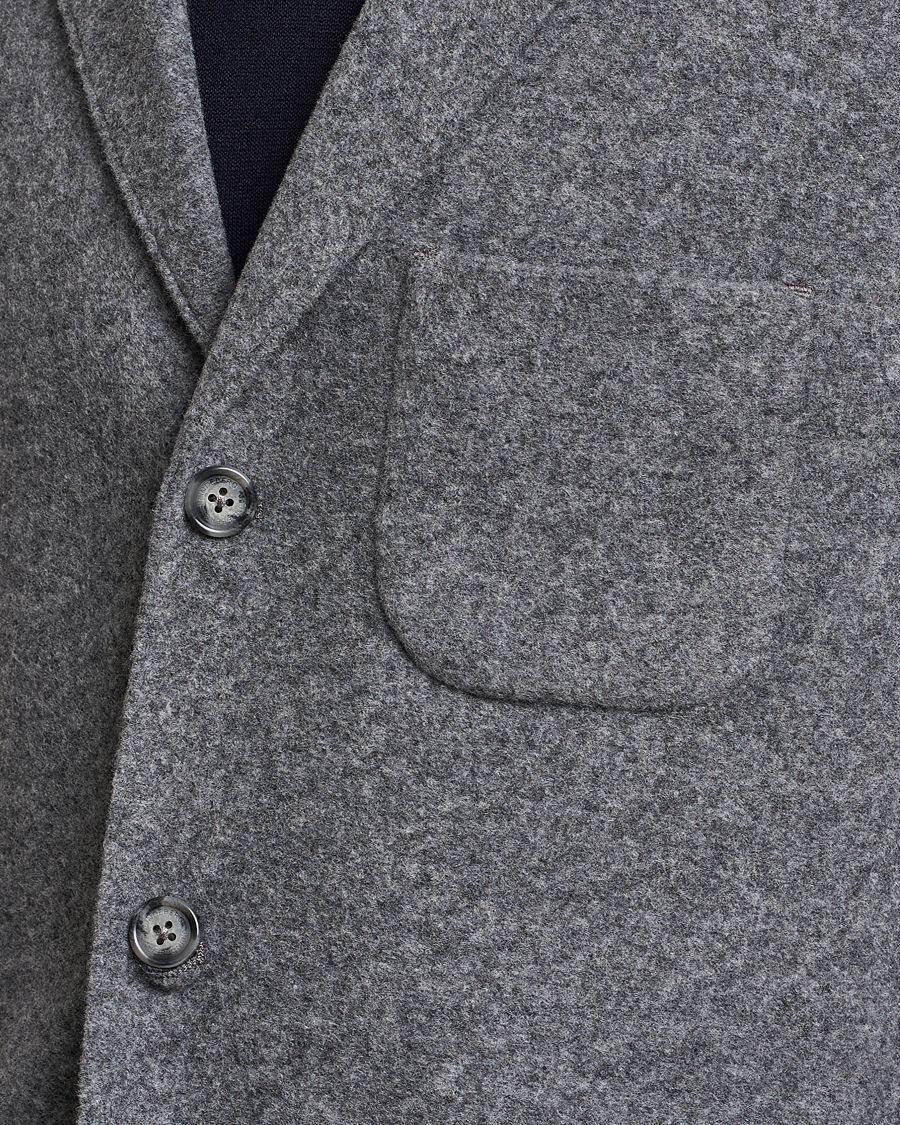 Homme | Blazers | J.Lindeberg | Carlton Wool Cardigan Blazer Mid Grey Mel