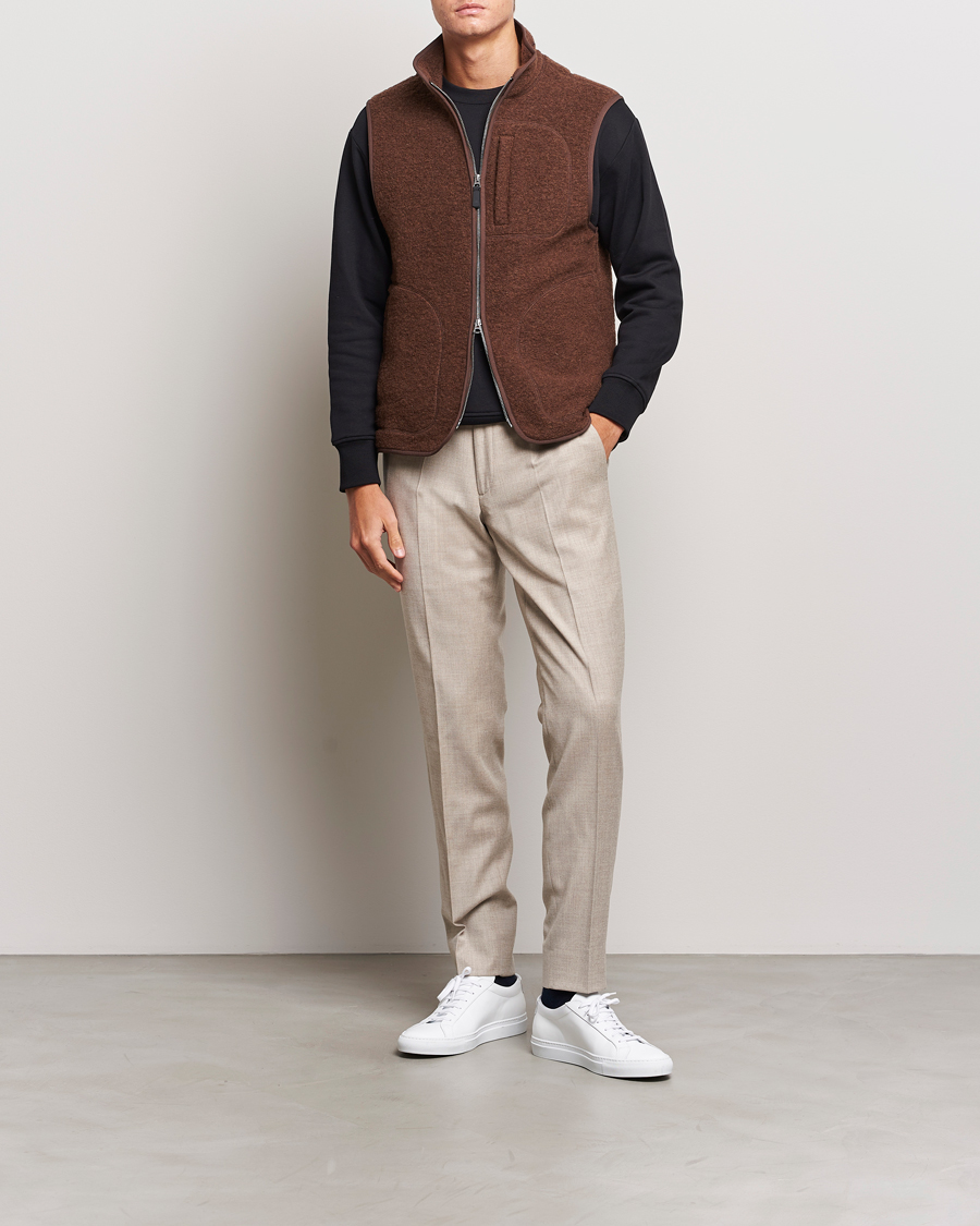 Heren | Broeken | J.Lindeberg | Grant Stretch Flannel Trousers Oyster Grey