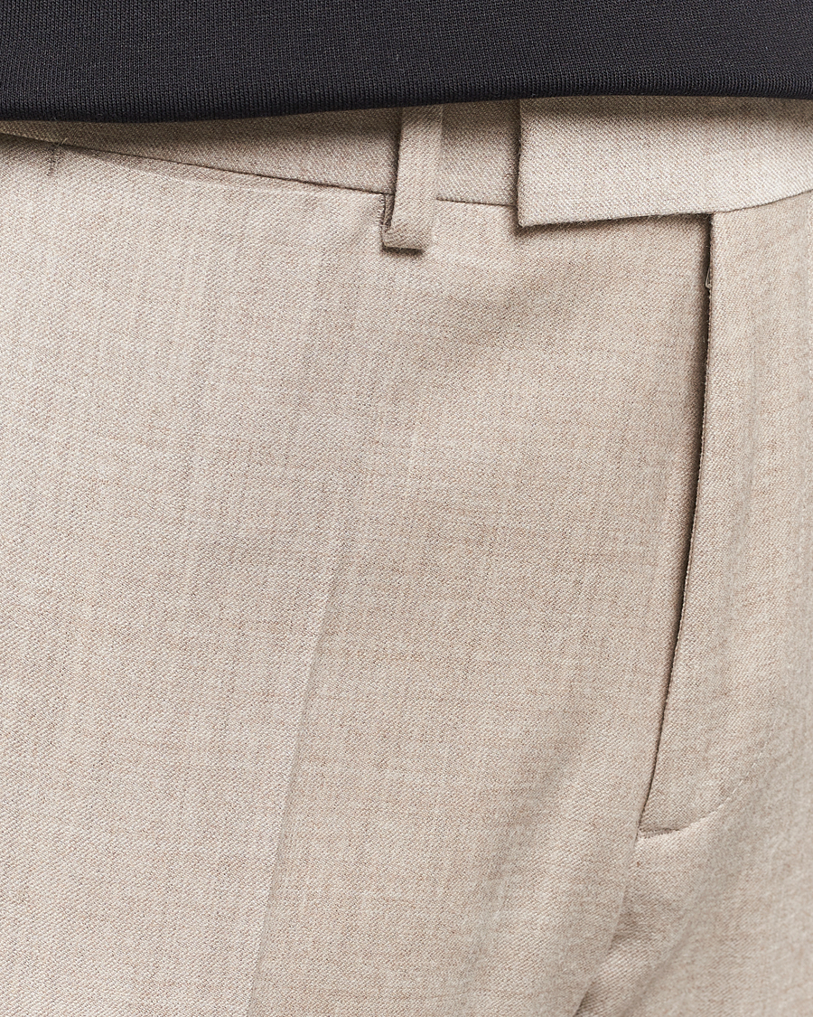 Heren | Broeken | J.Lindeberg | Grant Stretch Flannel Trousers Oyster Grey