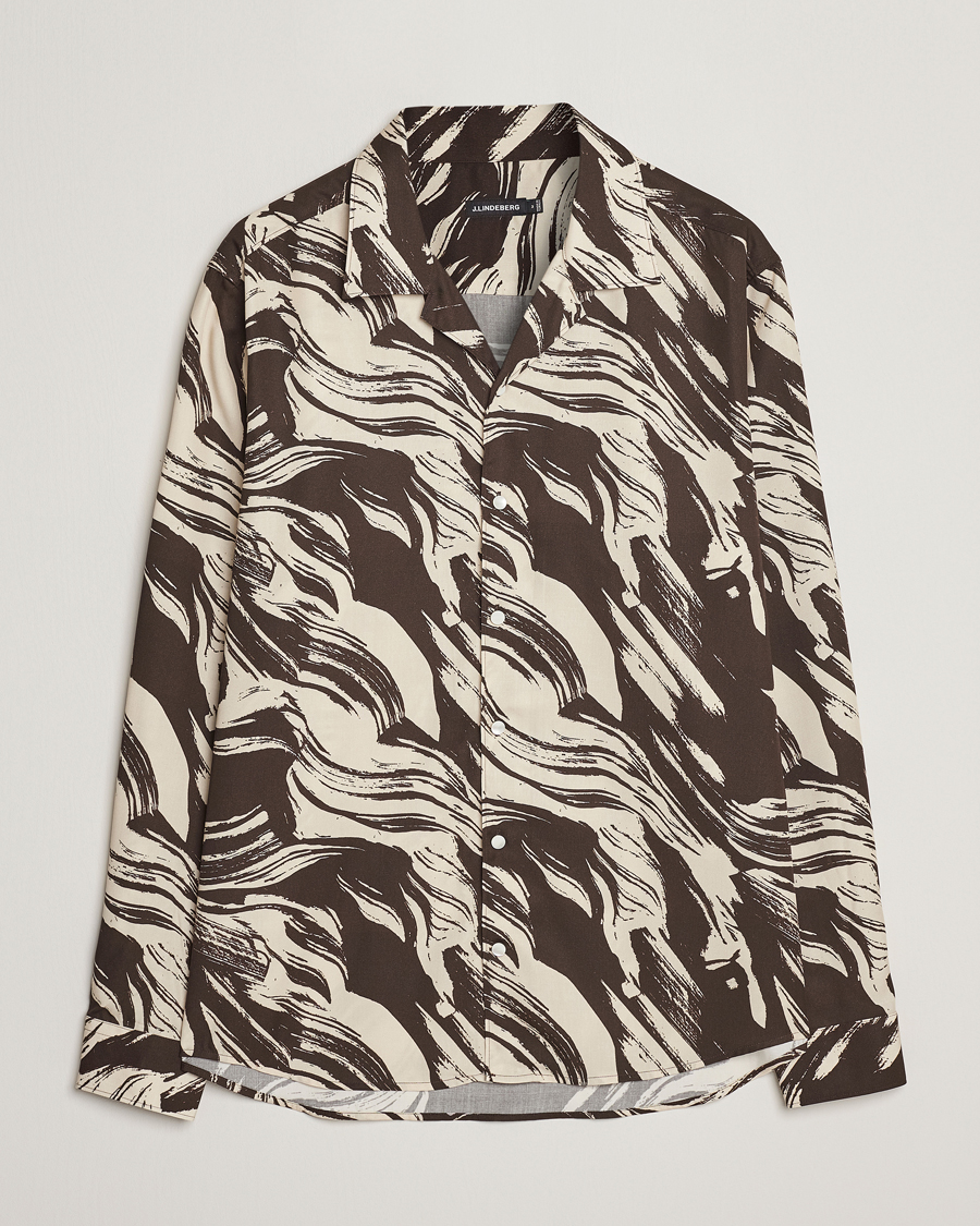 Homme | Chemises | J.Lindeberg | Playa Printed Tencel Lounge Shirt Delicioso