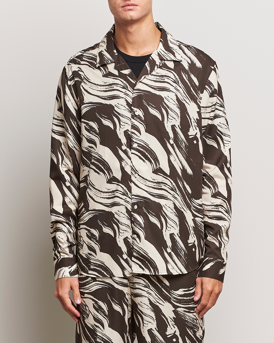 Homme | Chemises | J.Lindeberg | Playa Printed Tencel Lounge Shirt Delicioso