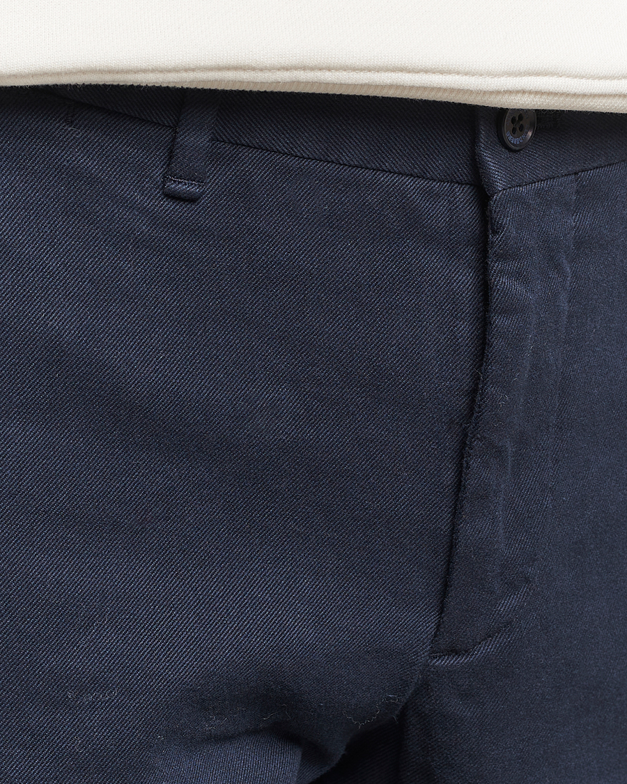 Homme | Pantalons | J.Lindeberg | Chaze Flannel Twill Pants Navy