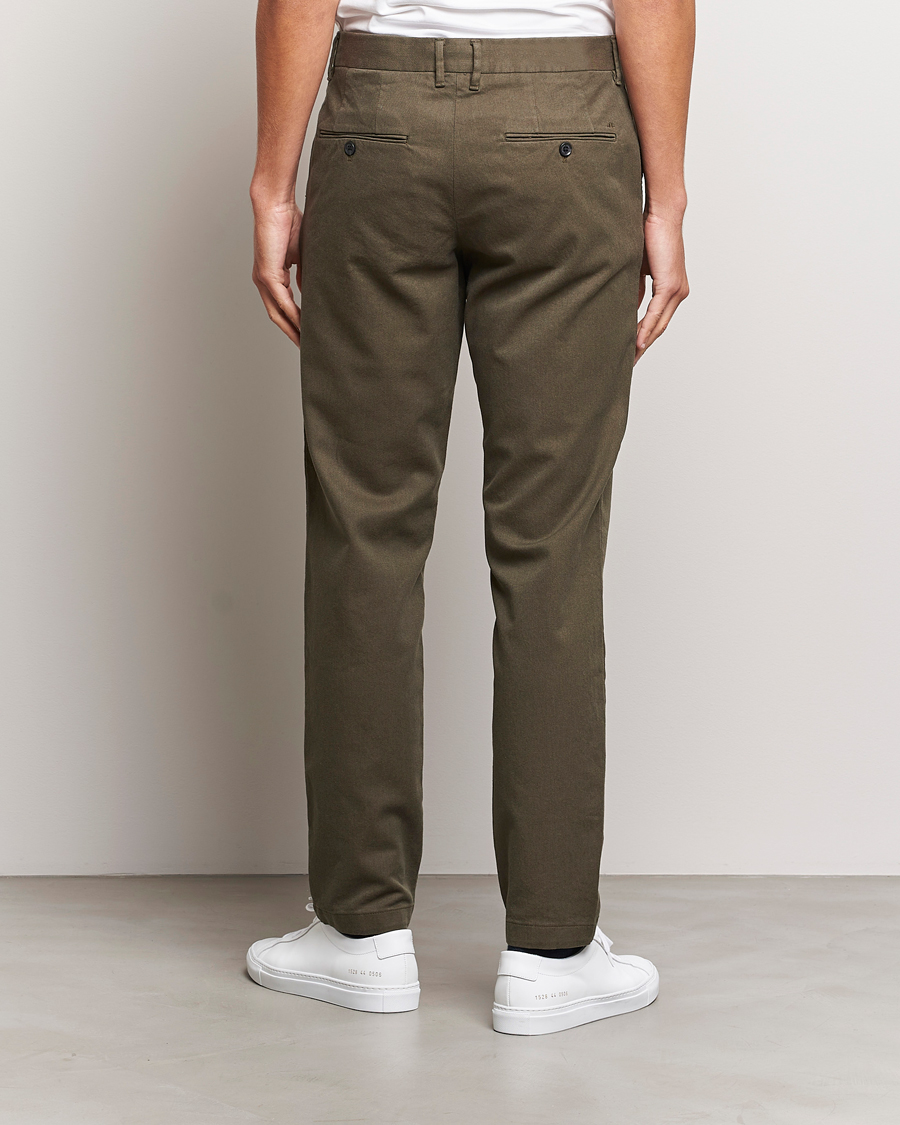 Heren | Broeken | J.Lindeberg | Chaze Flannel Twill Pants Forest Green