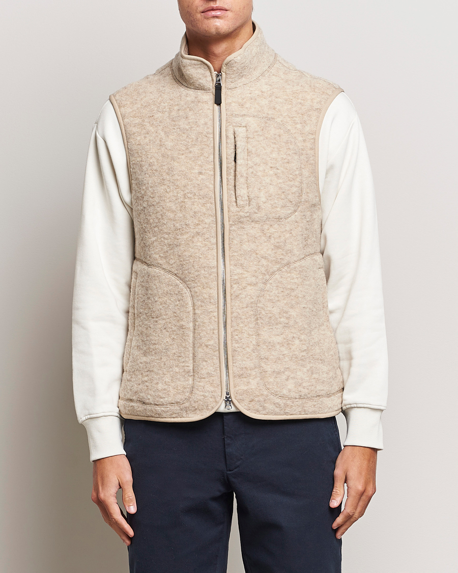 Homme | Pulls Et Tricots | J.Lindeberg | Duncan Wool Fleece Vest Oyster Grey
