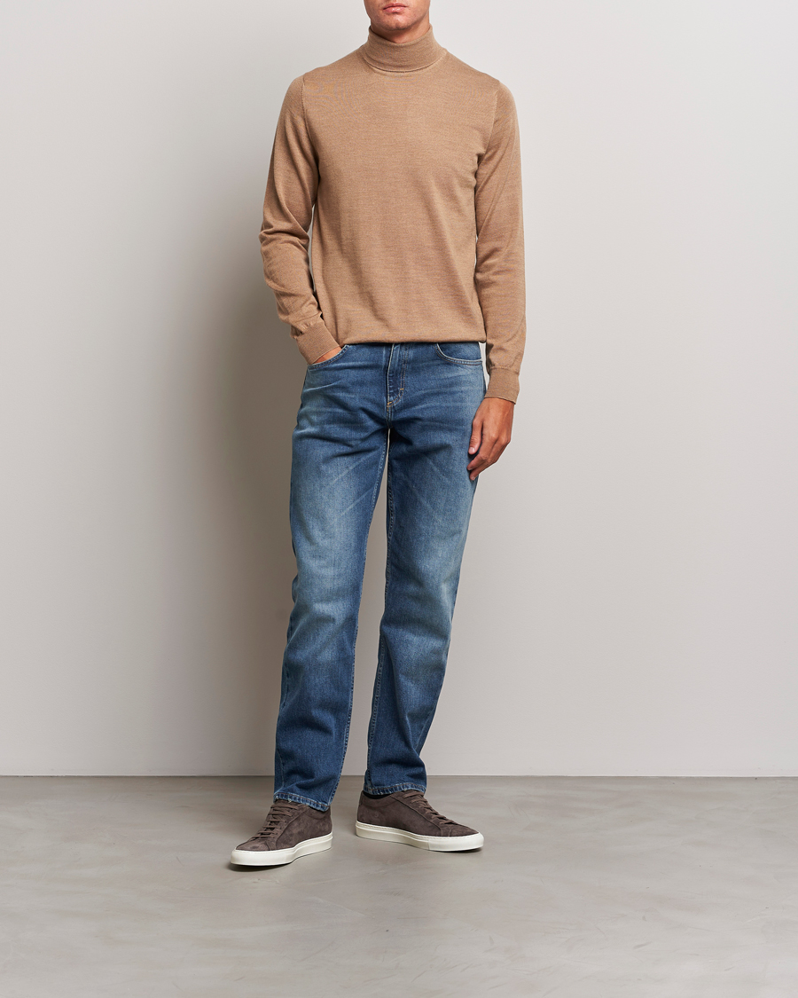 Homme | Pulls Et Tricots | J.Lindeberg | Lyd True Merino Polo Chipmunk Melange