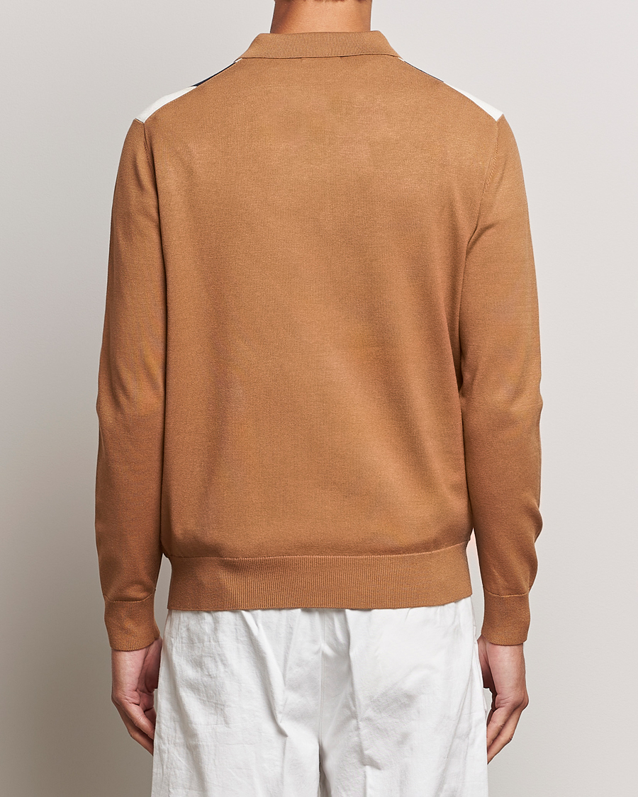 Homme | Pulls Et Tricots | J.Lindeberg | Heden Striped Knitted Polo Chipmunk