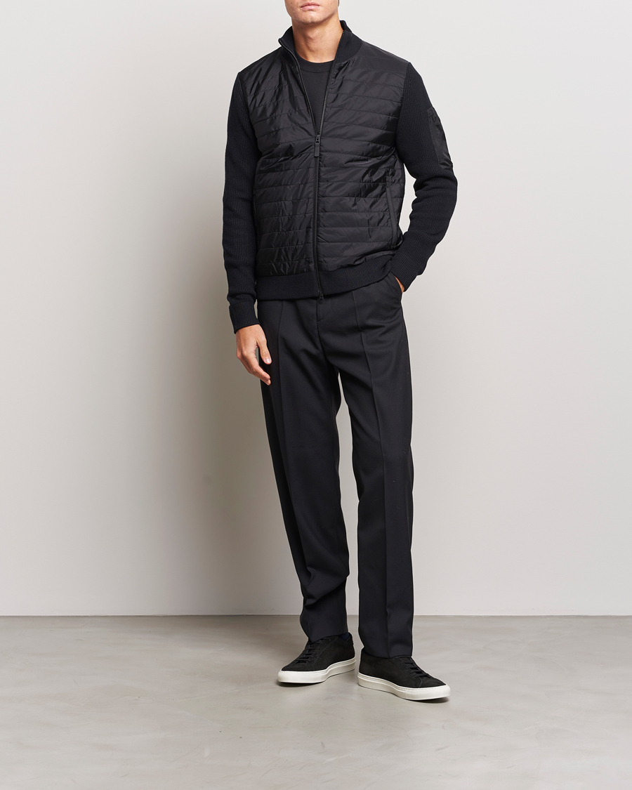 Homme | Pulls Et Tricots | J.Lindeberg | Beck Knitted Hybrid Jacket Black