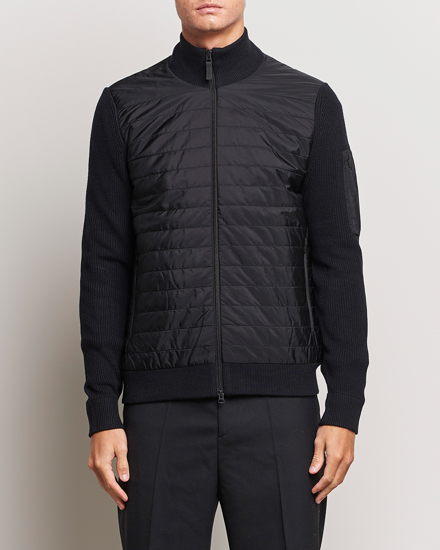 Homme | Pulls Et Tricots | J.Lindeberg | Beck Knitted Hybrid Jacket Black