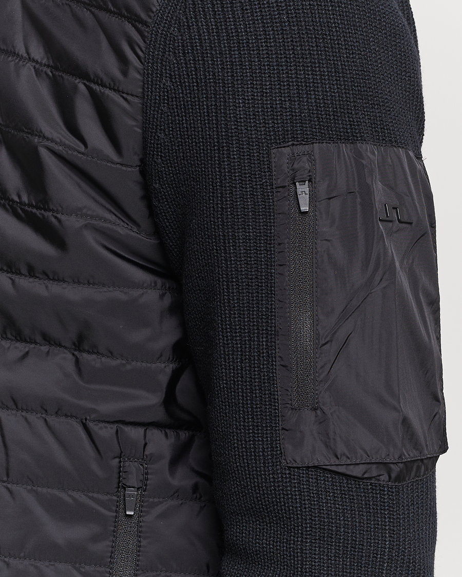 Homme | Pulls Et Tricots | J.Lindeberg | Beck Knitted Hybrid Jacket Black