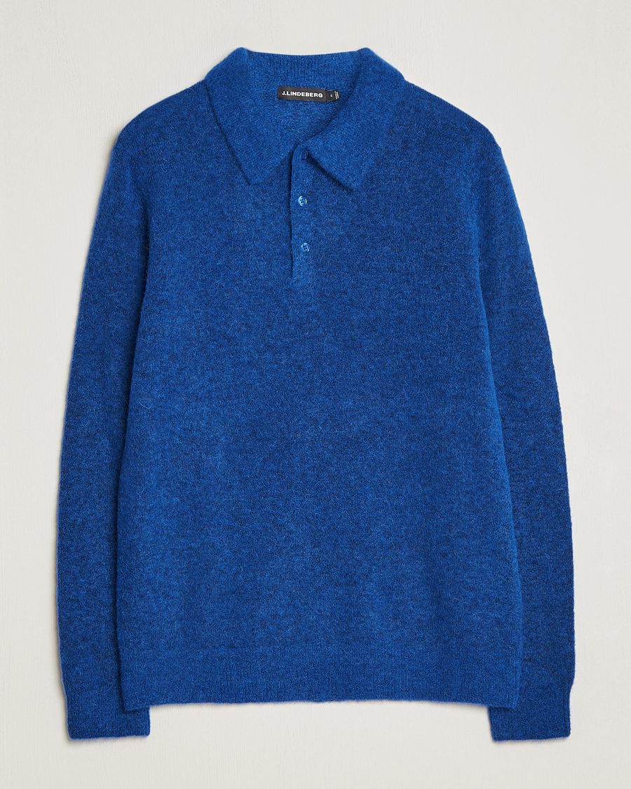 Heren | Truien | J.Lindeberg | Hayden Hairy Polo Knit Surf The Web