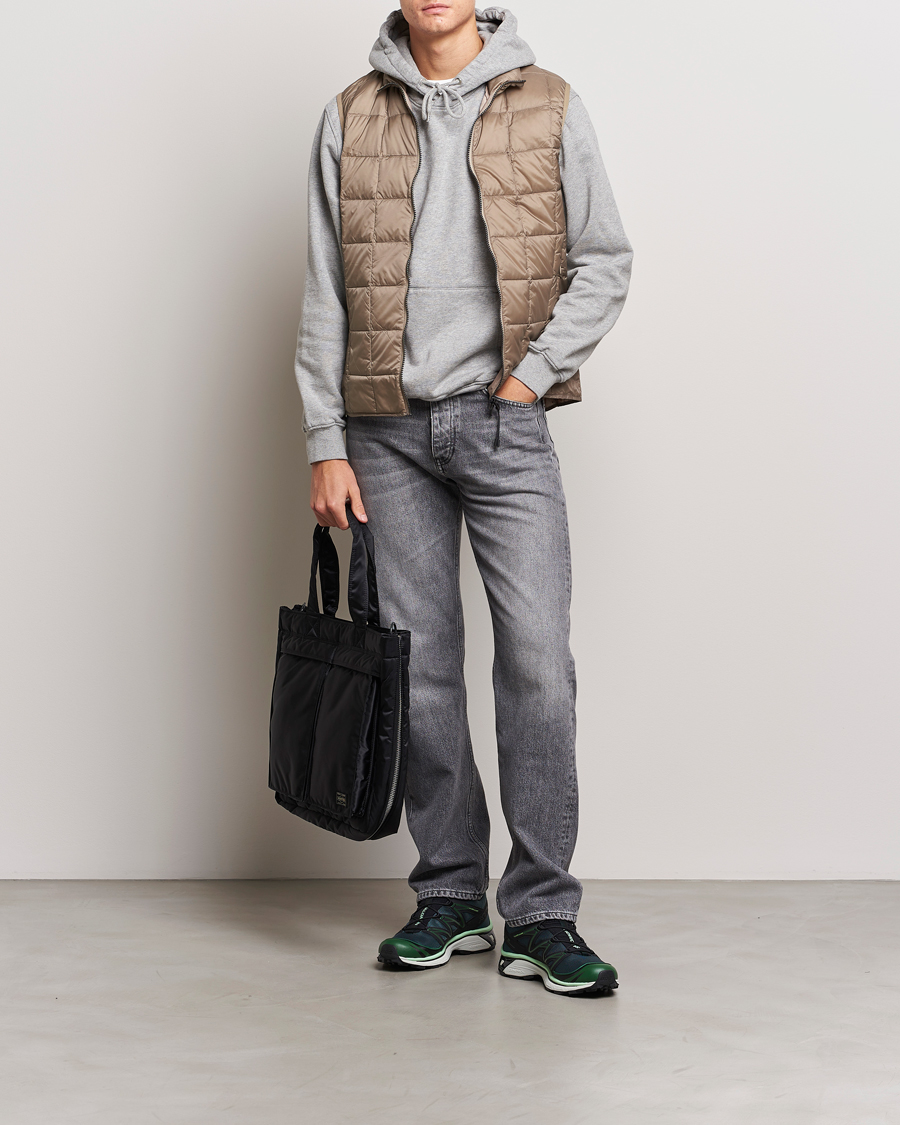 Homme | Manteaux Et Vestes | TAION | High Neck Full Zip Lightweight Down Vest Khaki