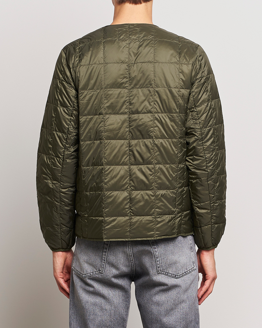 Homme | Manteaux Et Vestes | TAION | Crew Neck W-Zip Down Jacket Dark Olive