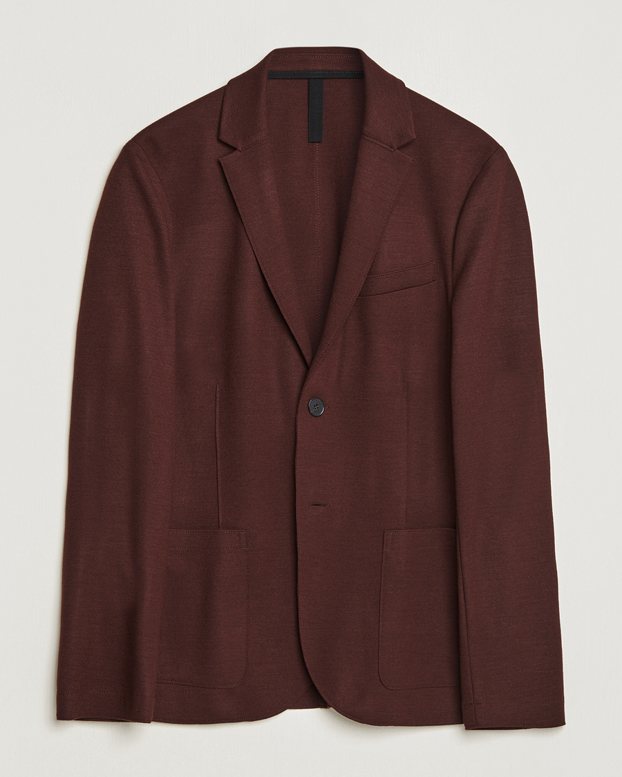 Homme | Blazers | Harris Wharf London | Two Button Vented Superfine Merino Blazer Brown