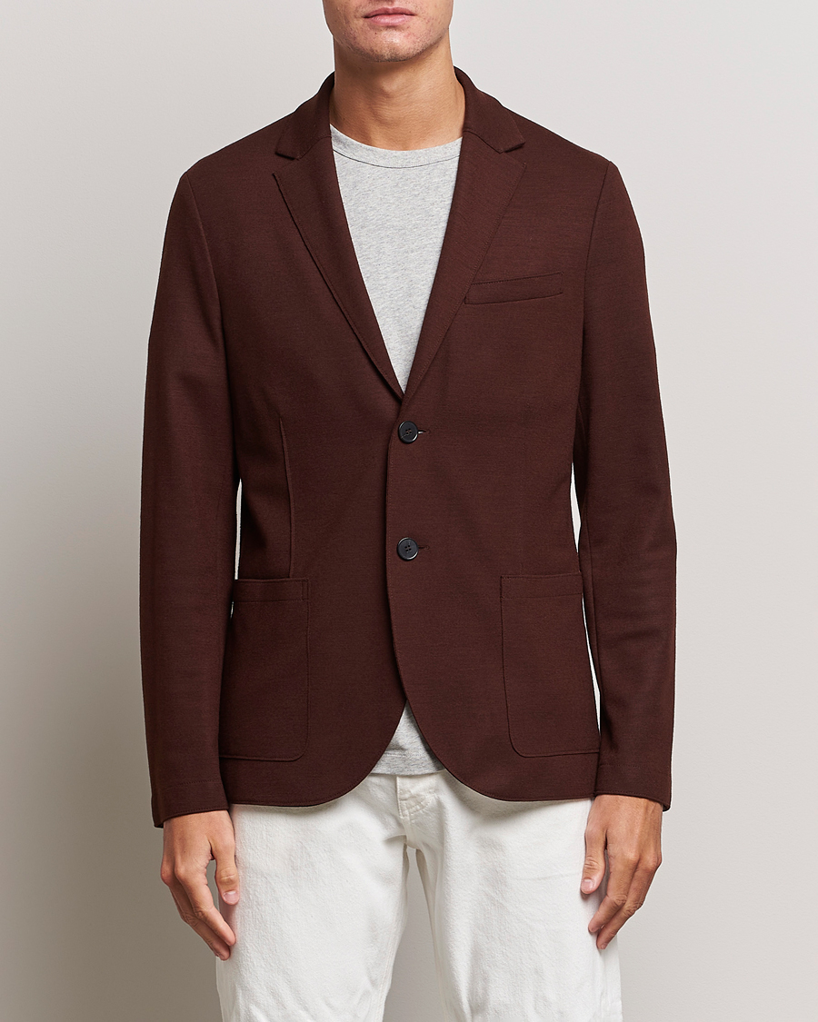 Homme | Blazers | Harris Wharf London | Two Button Vented Superfine Merino Blazer Brown
