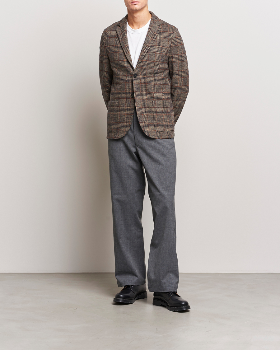 Homme | Blazers | Harris Wharf London | Two Buttoned Loro Piana Wool Blazer Brown