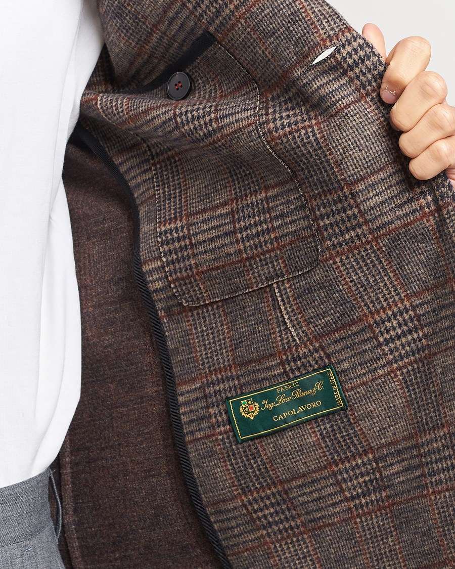 Homme | Blazers | Harris Wharf London | Two Buttoned Loro Piana Wool Blazer Brown