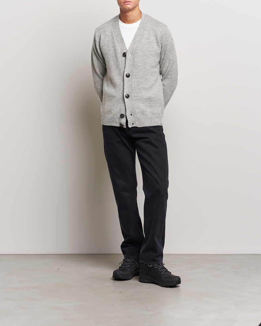 Homme | Pulls Et Tricots | Peregrine | Maker's Stitch Merino Cardigan Light Grey