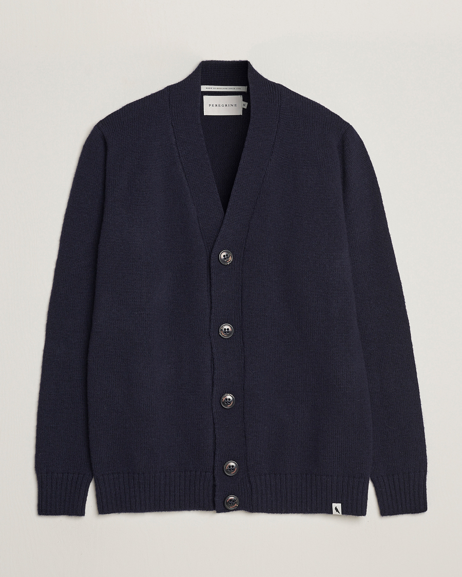 Homme | Pulls Et Tricots | Peregrine | Maker's Stitch Merino Cardigan Navy