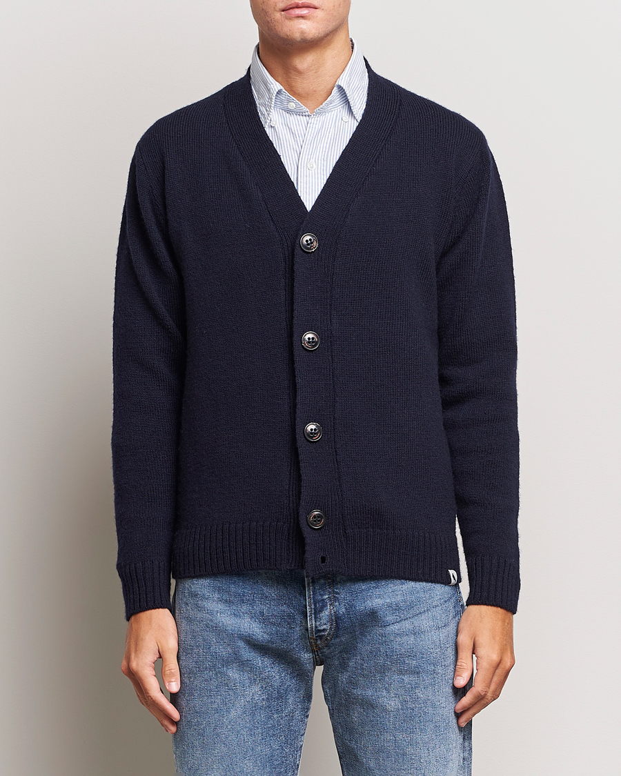 Homme | Pulls Et Tricots | Peregrine | Maker's Stitch Merino Cardigan Navy