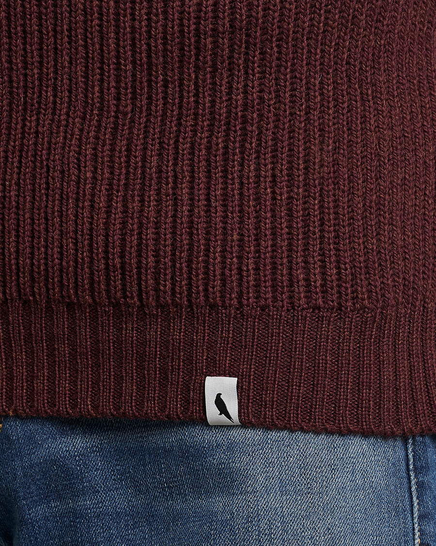 Homme | Pulls Et Tricots | Peregrine | Ford Knitted Wool Half Zip Shiraz