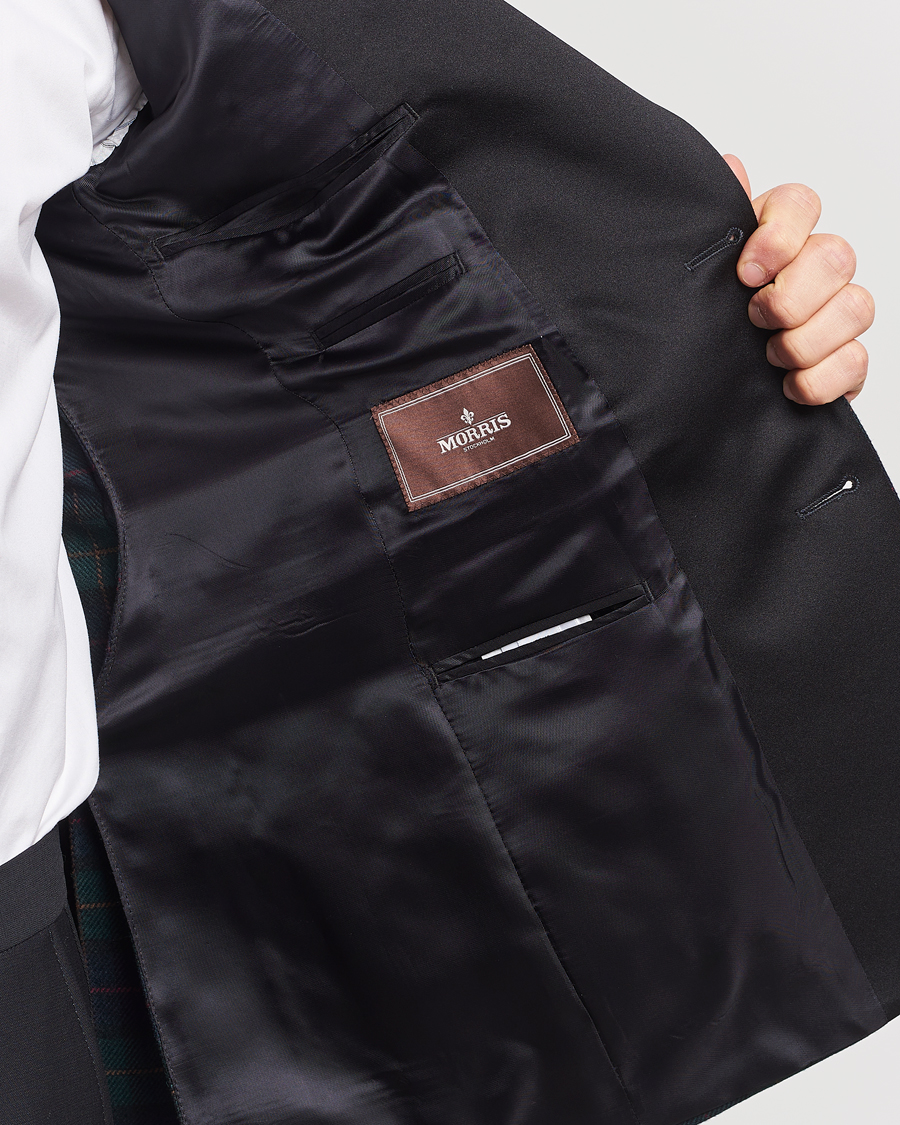 Homme | Blazers | Morris Heritage | Tartan Tuxedo Blazer Navy