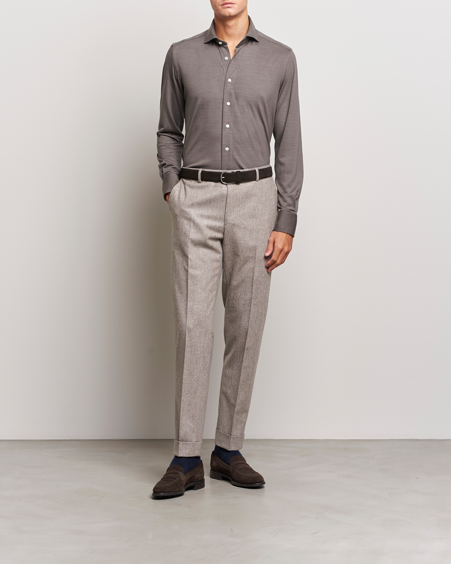 Homme | Pantalons | Morris Heritage | Jack Flannel Trousers Khaki