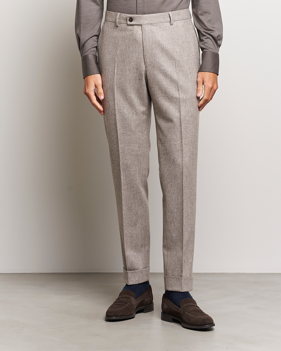 Homme | Pantalons | Morris Heritage | Jack Flannel Trousers Khaki