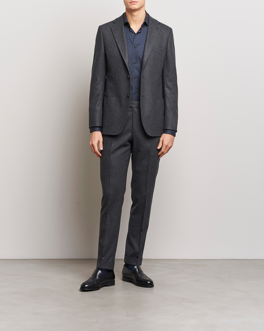 Homme | Pantalons | Morris Heritage | Jack Flannel Trousers Grey