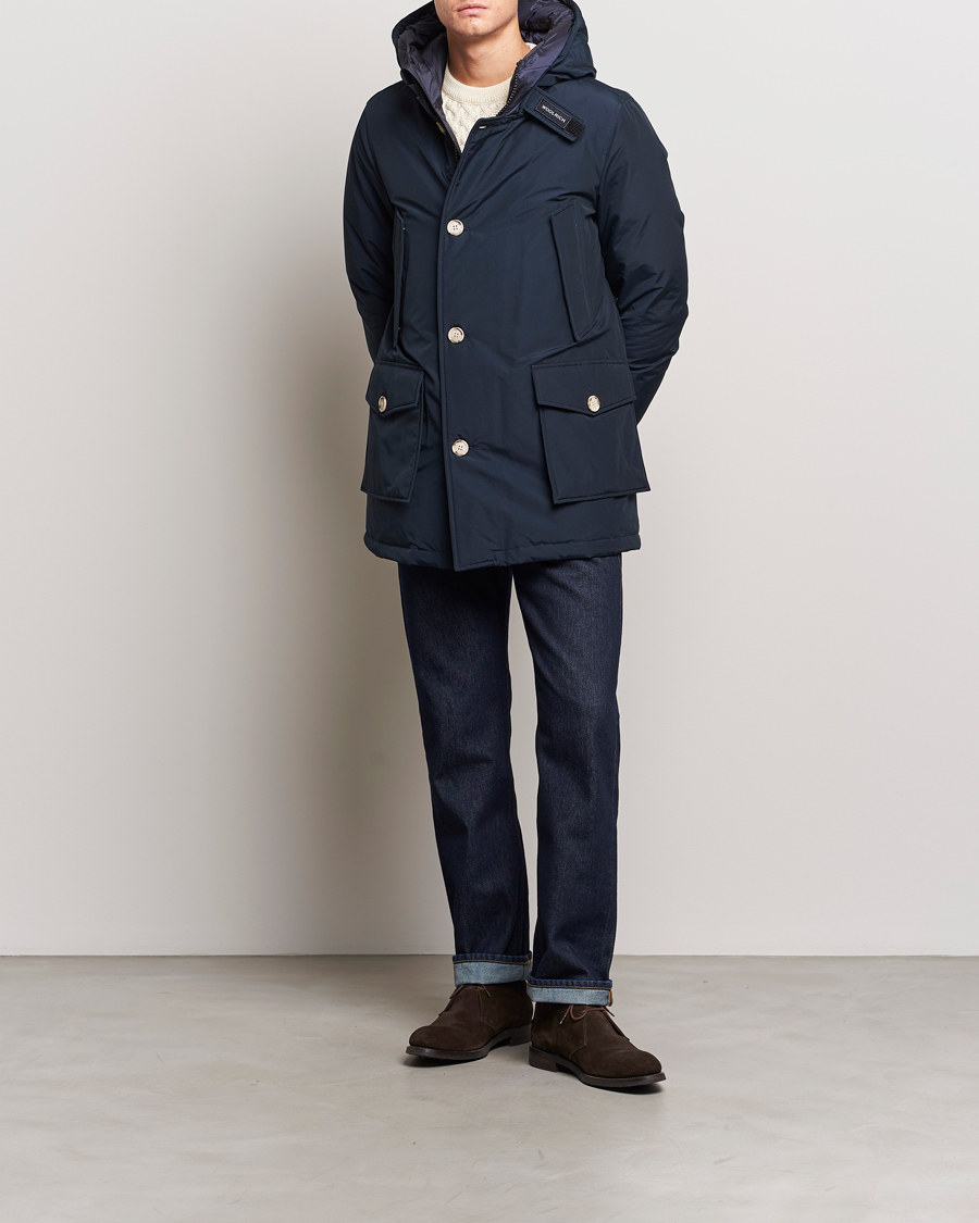 Heren | Jassen | Woolrich | Arctic Parka No Fur Melton Blue