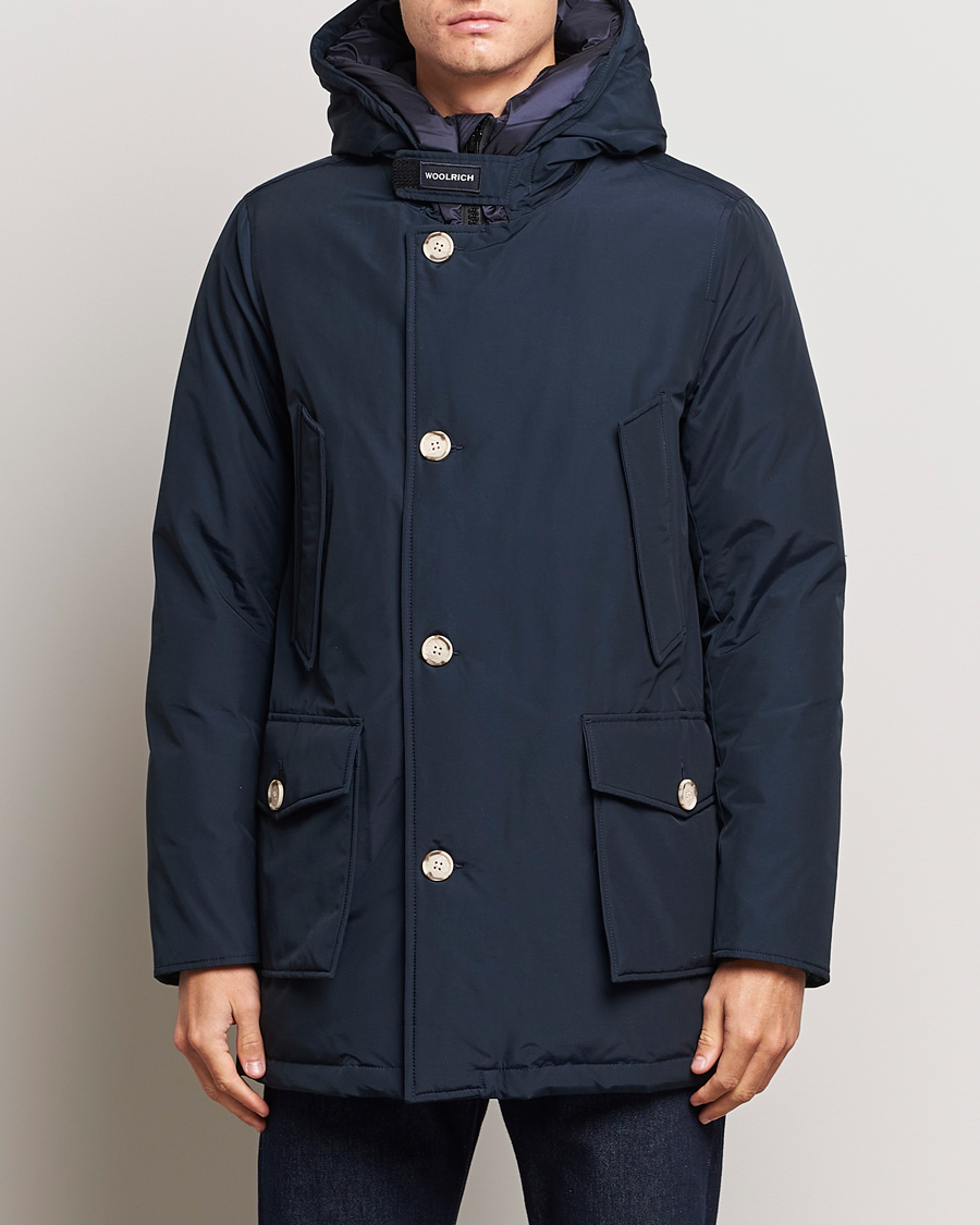 Heren | Jassen | Woolrich | Arctic Parka No Fur Melton Blue