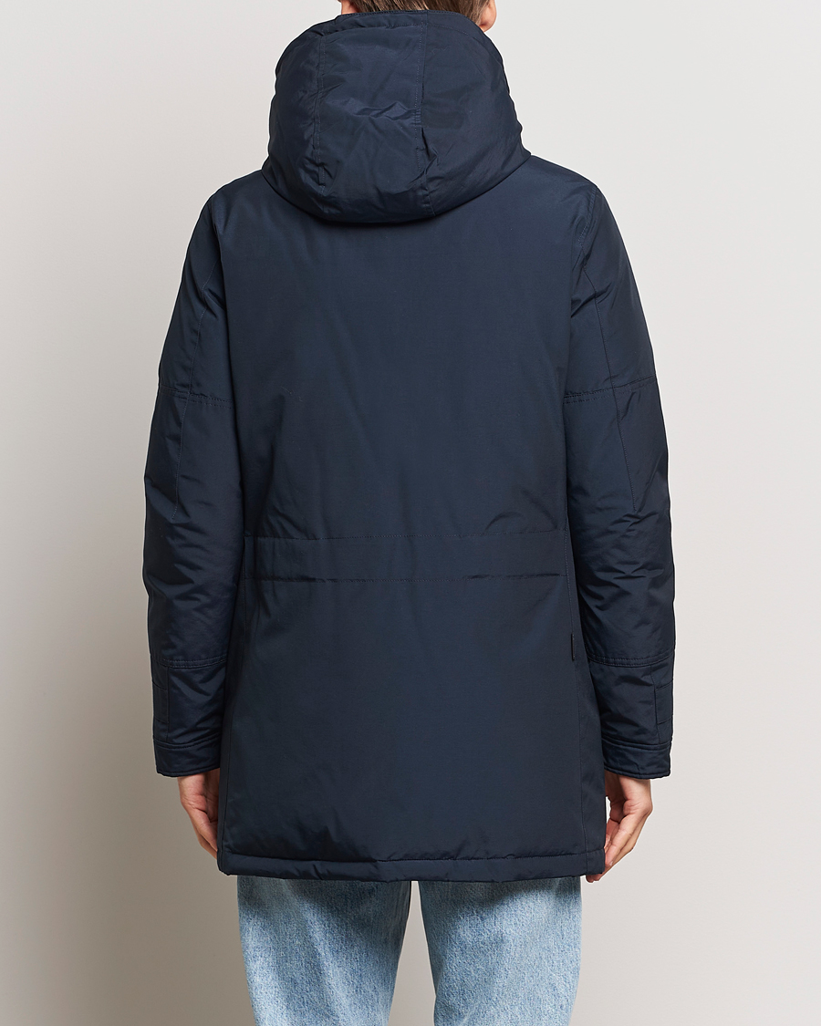 Heren | Jassen | Woolrich | Polar High Collar Parka Melton Blue