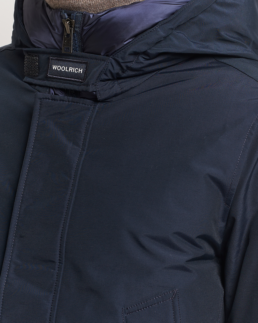 Heren | Jassen | Woolrich | Polar High Collar Parka Melton Blue