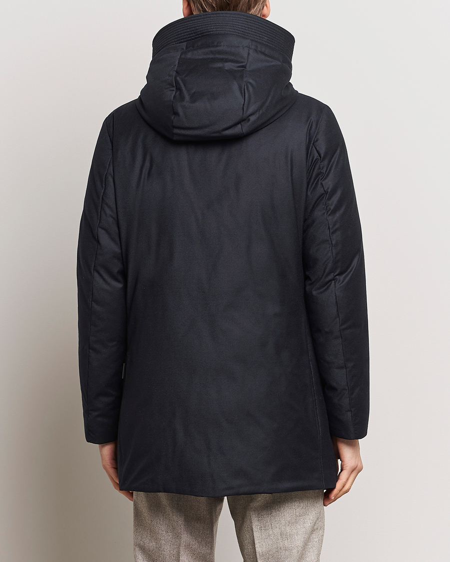 Homme | Manteaux Et Vestes | Woolrich | Luxe Loro Piana Long Parka Melton Blue
