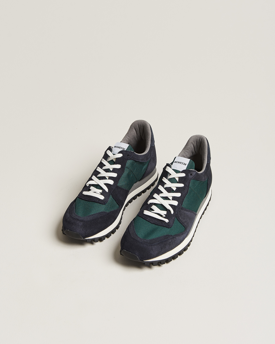 Homme | Novesta Marathon Trail Running Sneaker Navy/Green | Novesta | Marathon Trail Running Sneaker Navy/Green