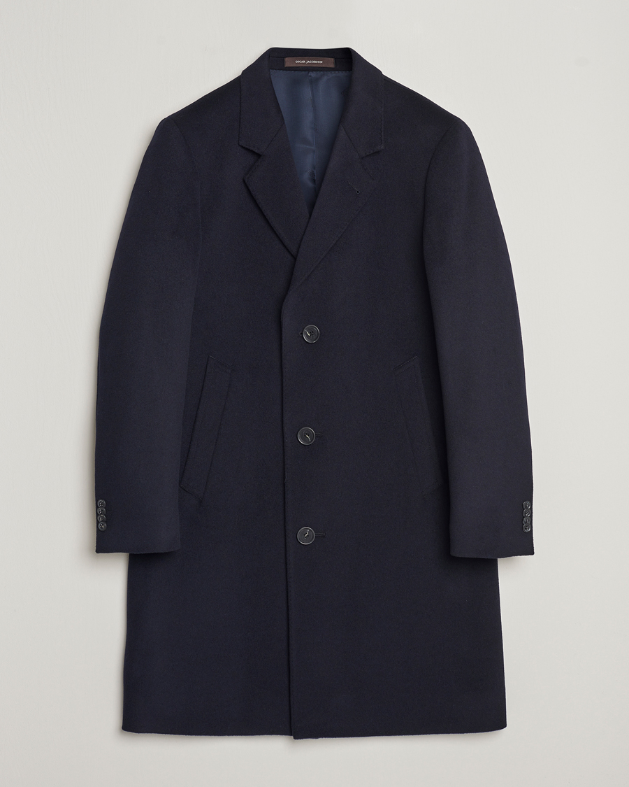 Homme | Manteaux Et Vestes | Oscar Jacobson | Shaw Wool/Cashmere Coat Navy