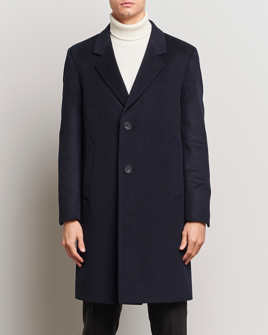 Homme | Manteaux Et Vestes | Oscar Jacobson | Shaw Wool/Cashmere Coat Navy